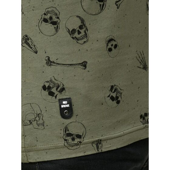 Red Bridge Herren Tank Top T-Shirt Gradient Skulls and Bones