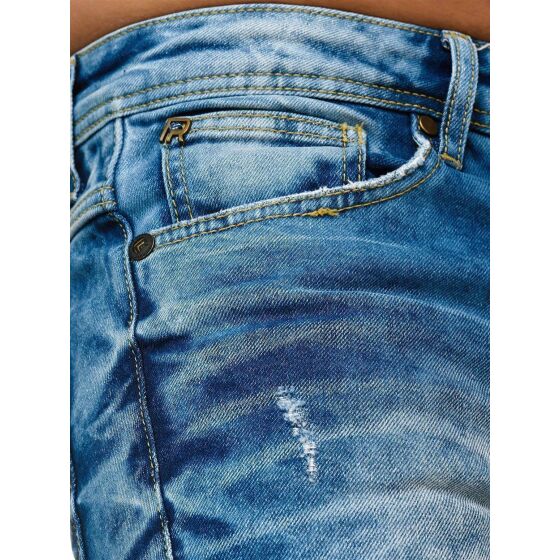 Red Bridge Herren Jeans Hose Destroyed Denim Blau