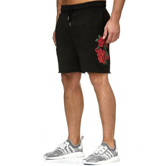 Red Bridge Herren Short Kurze Hose Sweatpant Jogginghose Stiched Flowers