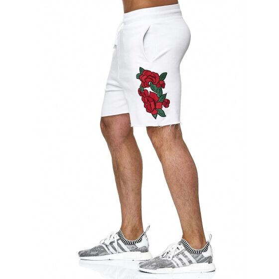 Red Bridge Herren Short Kurze Hose Sweatpant Jogginghose Stiched Flowers