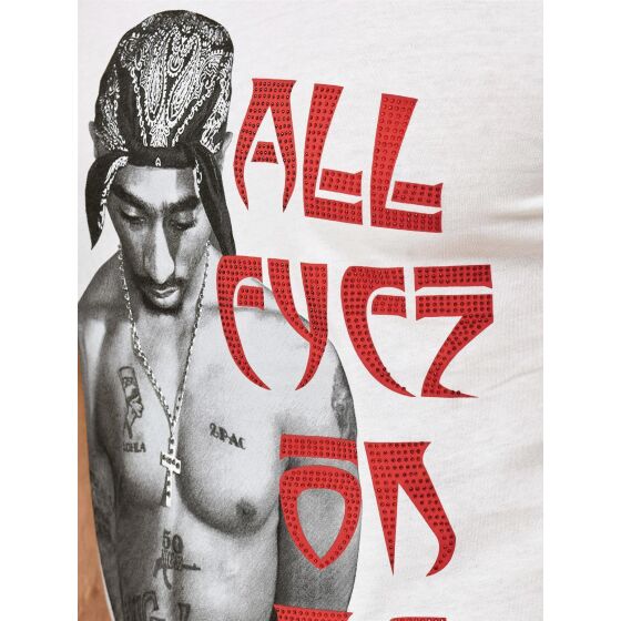Red Bridge Herren T-Shirt 2Pac All Eyez On Me mit Strasssteinen