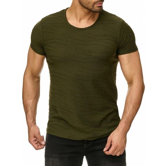 Red Bridge Mens The Wave T-Shirt Tonal wave structure