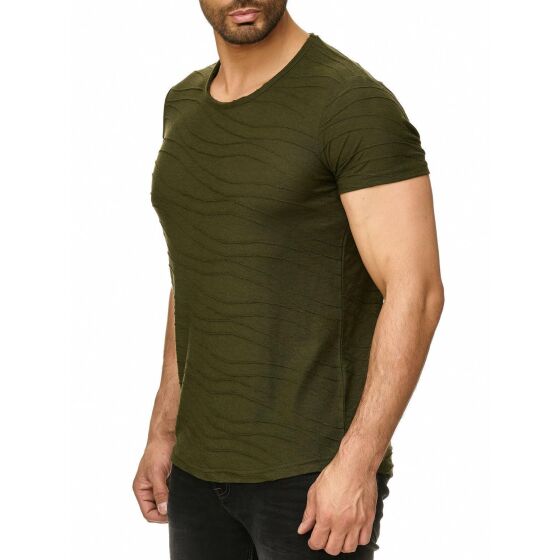 Red Bridge Mens The Wave T-Shirt Tonal wave structure