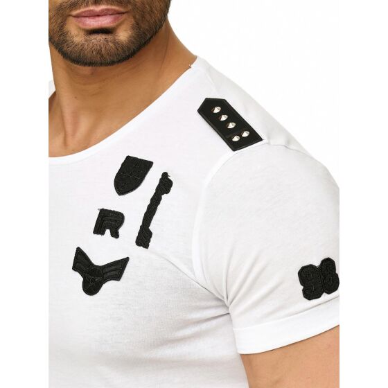 Red Bridge Herren T-Shirt Redbridge Army Schulterpatch mit Nieten