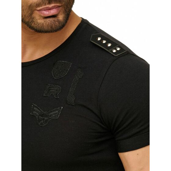 Red Bridge Mens T-Shirt Redbridge Army shoulder patch with rivets