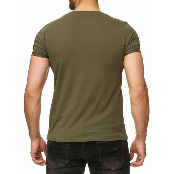 Red Bridge Mens T-Shirt Redbridge Army shoulder patch with rivets