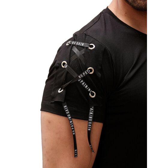 Red Bridge Mens No Pain No Gain T-Shirt Ties and Loops