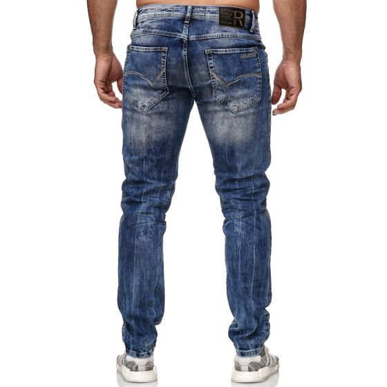 Red Bridge Mens Regular-Fit Patch Jeans