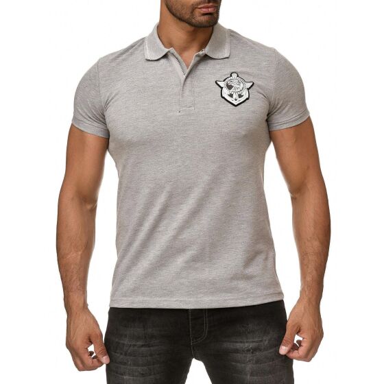 Red Bridge Mens Polo Shirt Eagle Globe and Anchor Zip