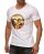 Red Bridge Herren Wende-Pailletten T-Shirt Emoji changierend glänzend manuell veränderbar Weiß M