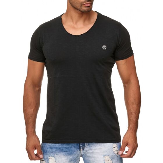 Red Bridge Herren V-Neck T-Shirt Schwarz