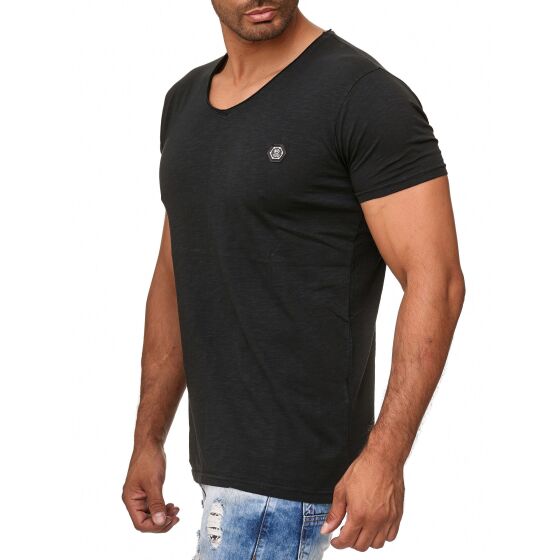 Red Bridge Herren V-Neck T-Shirt Schwarz