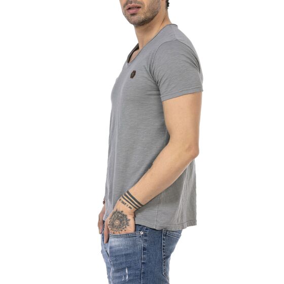 Red Bridge Herren V-Neck T-Shirt Grau