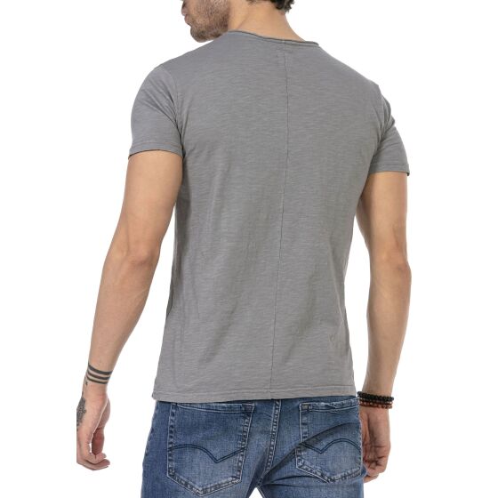 Red Bridge Herren V-Neck T-Shirt Grau