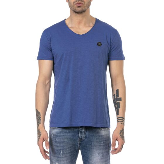 Red Bridge Herren V-Neck T-Shirt Saxeblau