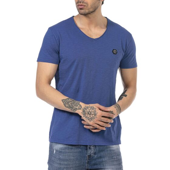 Red Bridge Herren V-Neck T-Shirt Saxeblau