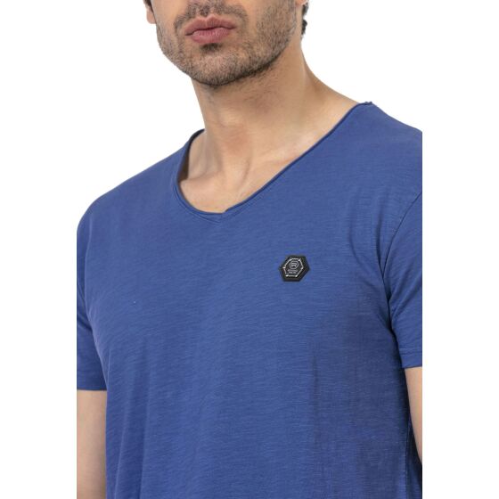 Red Bridge Herren V-Neck T-Shirt Saxeblau