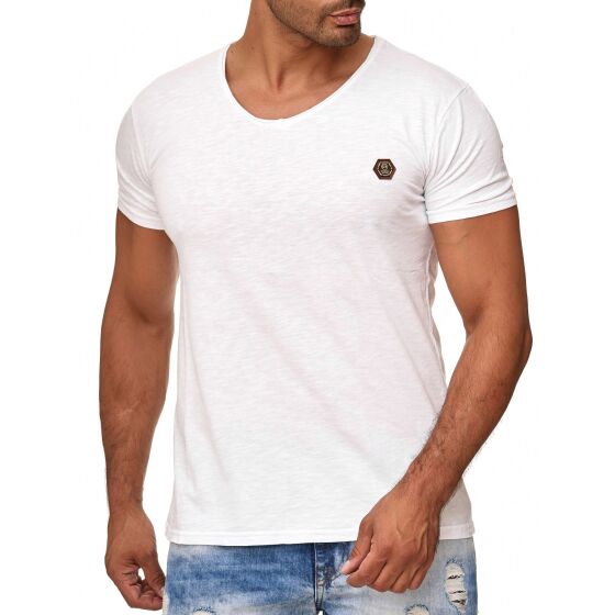 Red Bridge Herren V-Neck T-Shirt Weiß