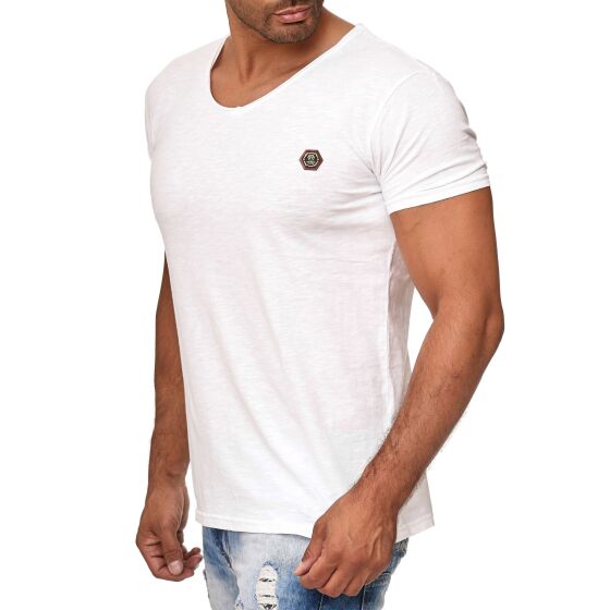 Red Bridge Herren V-Neck T-Shirt Weiß