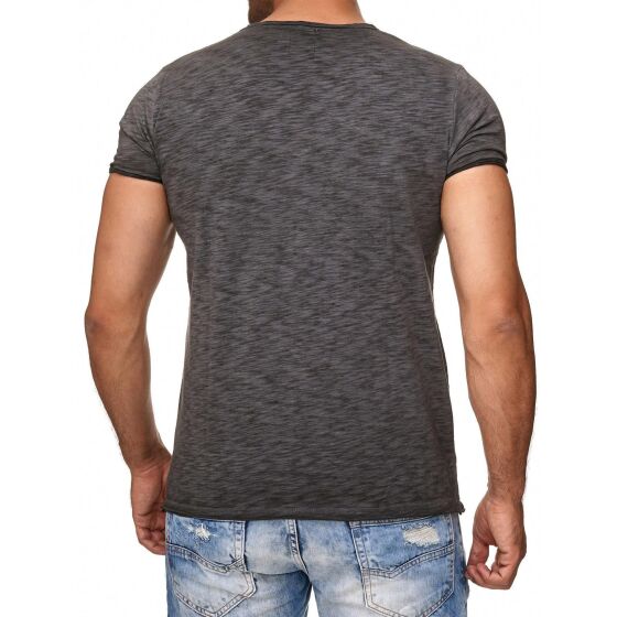Red Bridge Herren T-Shirt Thread Detail mit Brusttasche Anthrazit