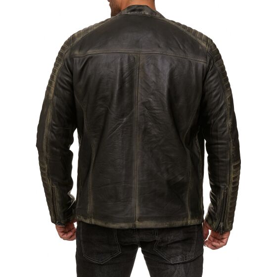 Red Bridge Mens Leather Jacket Real leather biker jacket