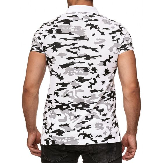 Red Bridge Mens Polo Shirt Camouflage T-Shirt Metal Patch