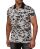 Red Bridge Mens Polo Shirt Camouflage T-Shirt Metal Patch Gray S
