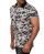 Red Bridge Mens Polo Shirt Camouflage T-Shirt Metal Patch Gray S