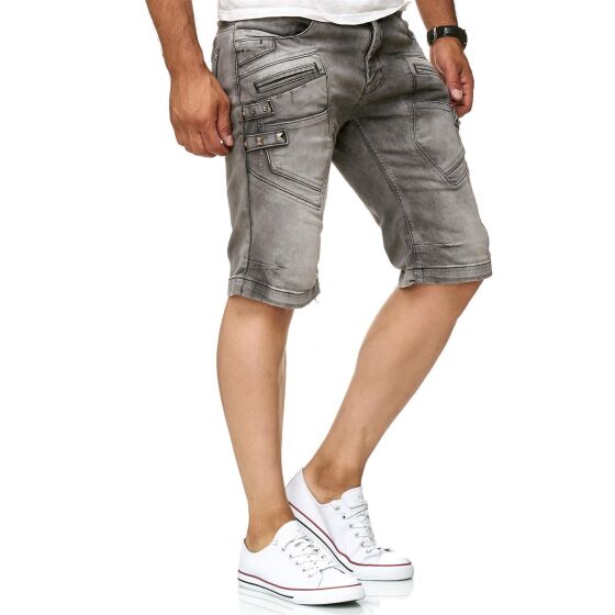 Red Bridge Herren Keep Back Jeans Shorts kurze Hose Grau W32