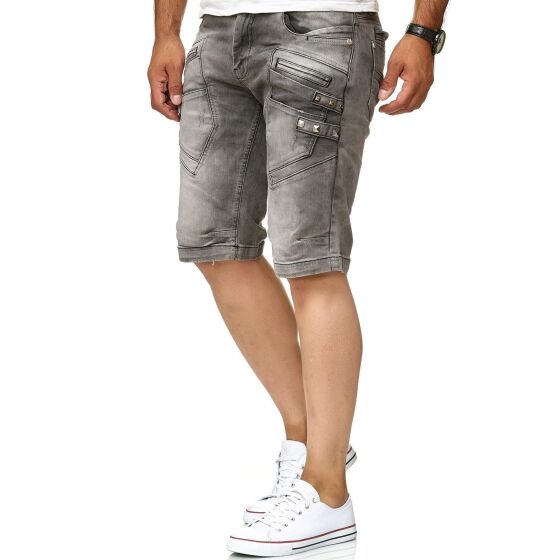 Red Bridge Herren Keep Back Jeans Shorts kurze Hose Grau W32