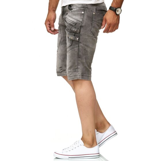 Red Bridge Herren Keep Back Jeans Shorts kurze Hose Grau W32