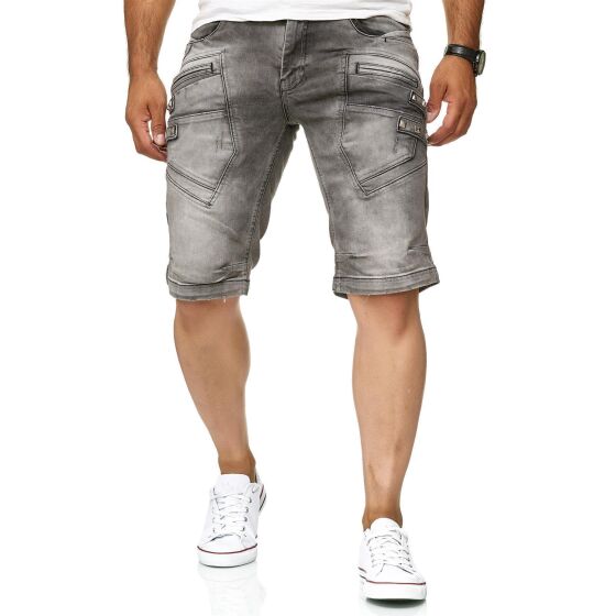 Red Bridge Mens Keep Back Jeans Shorts Gray W32
