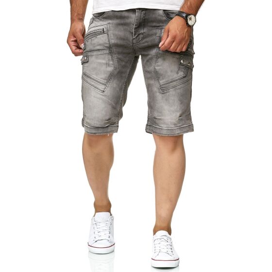 Red Bridge Mens Keep Back Jeans Shorts Gray W32