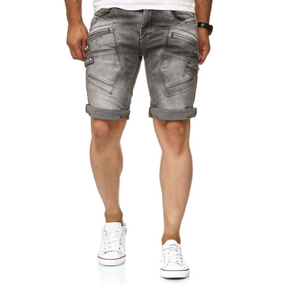 Red Bridge Mens Keep Back Jeans Shorts Gray W32
