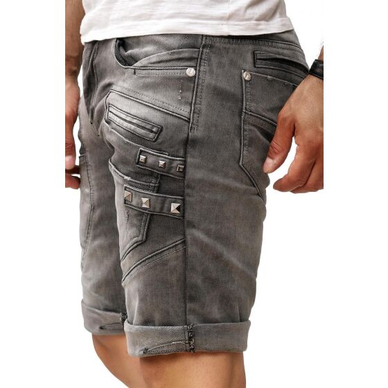 Red Bridge Mens Keep Back Jeans Shorts Gray W32