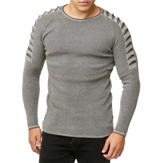 Red Bridge Mens Knit Jumper Shark Gills Jumper