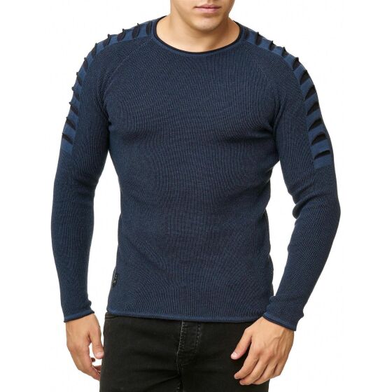 Red Bridge Mens Knit Jumper Shark Gills Jumper