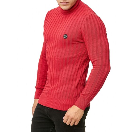 Red Bridge Mens Knit Turtleneck Jumper Upright