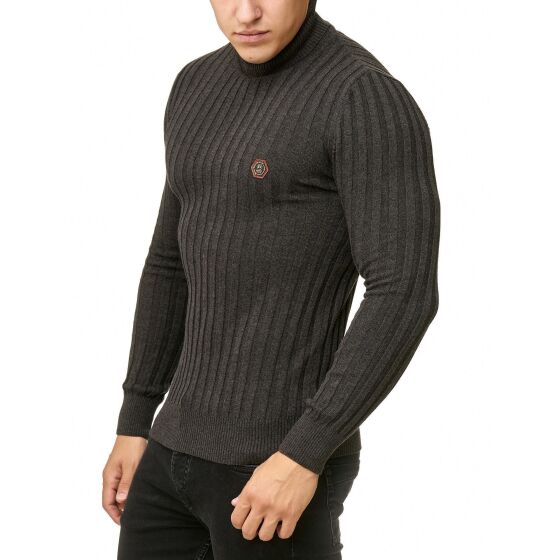 Red Bridge Mens Knit Turtleneck Jumper Upright