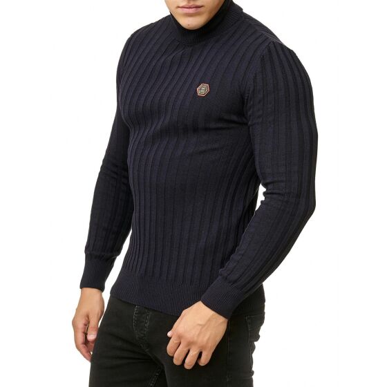 Red Bridge Mens Knit Turtleneck Jumper Upright