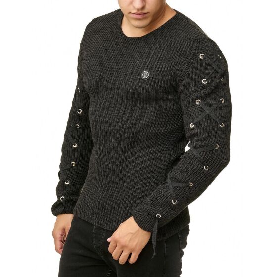 Red Bridge Herren Strickpullover Laced Up Pullover