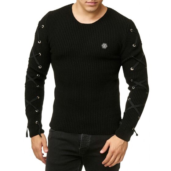 Red Bridge Herren Strickpullover Laced Up Pullover