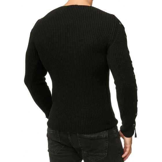 Red Bridge Herren Strickpullover Laced Up Pullover