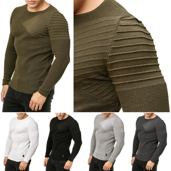 Red Bridge Mens Knit Jumper Arrow Shoulder Jumper