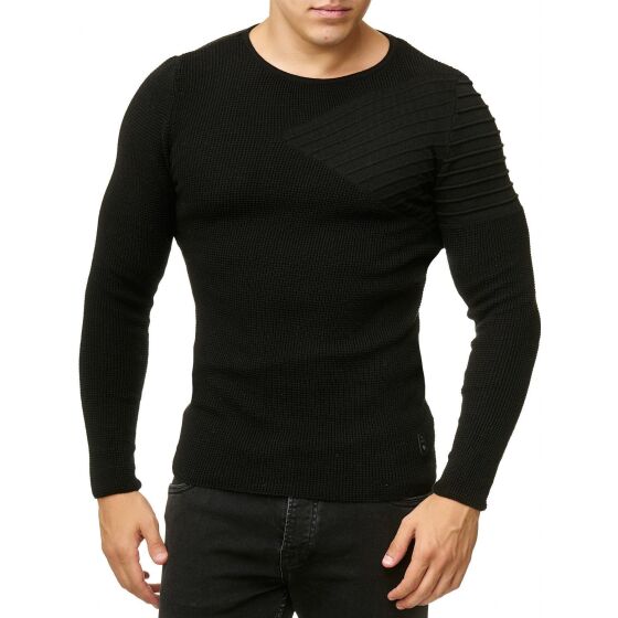 Red Bridge Herren Strickpullover Arrow Shoulder Pullover Schwarz M