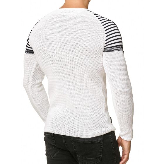 Red Bridge Herren Strickpullover Striped Shoulder Pullover