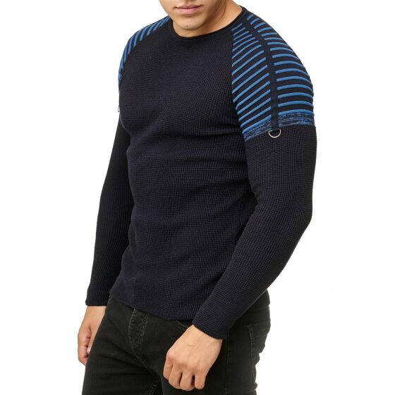 Red Bridge Herren Strickpullover Striped Shoulder Pullover