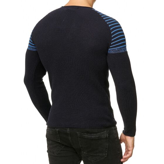 Red Bridge Herren Strickpullover Striped Shoulder Pullover