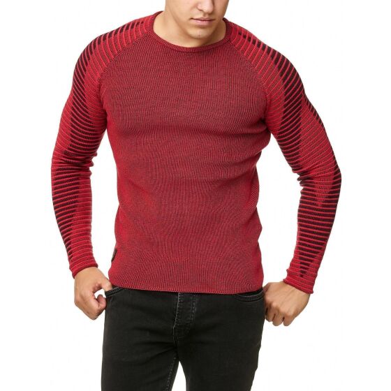 Red Bridge Herren Strickpullover Diamond Pullover Rot XXL