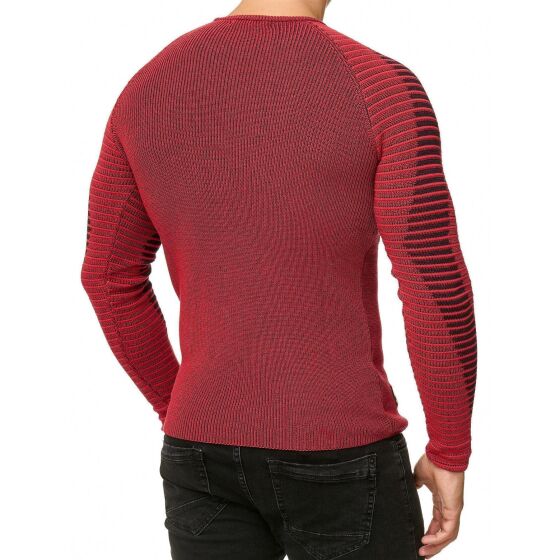 Red Bridge Herren Strickpullover Diamond Pullover Rot XXL